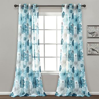 Lush Decor Leah Sheer Window Curtain Set