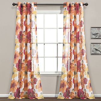 Lush Decor Leah Sheer Window Curtain Set