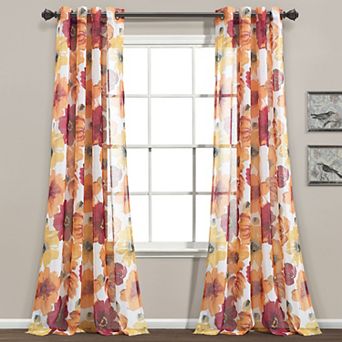 Lush Decor Leah Sheer Window Curtain Set