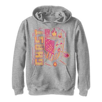 Boys 8-20 Minecraft Ghast Sketch Portrait Hoodie