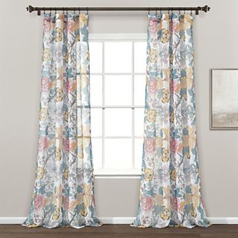Lush Decor Sydney Sheer Window Curtain Set