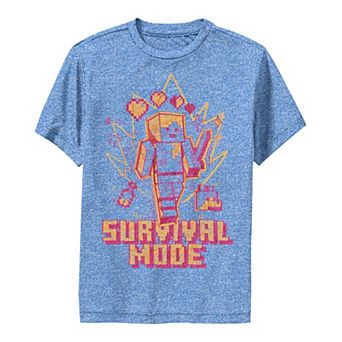 Boys 8-20 Minecraft Survival Mode Sketch Collage Graphic Tee