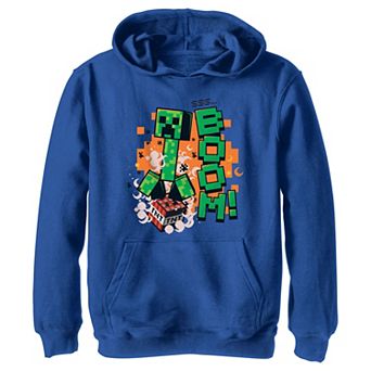 Boys 8-20 Minecraft Creeper Explosion Portrait Hoodie