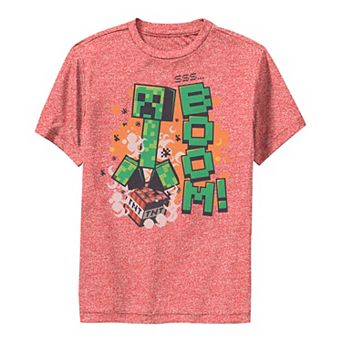 Boys 8-20 Minecraft Creeper Explosion Portrait Graphic Tee