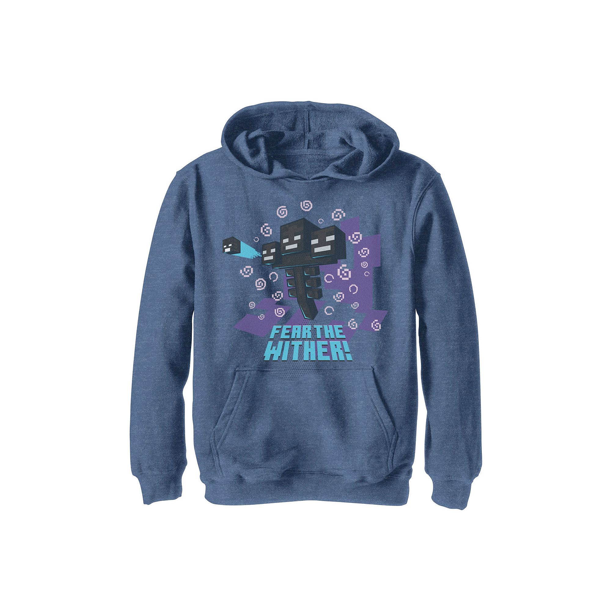 Boys 8-20 Minecraft Wither Boss Portrait Hoodie, Boys, Size: Medium, Navy 