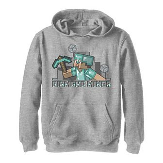 Boys 8-20 Minecraft Diamond Miner Portrait Hoodie