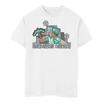 Boys 8-20 Minecraft Diamond Miner Portrait Graphic Tee