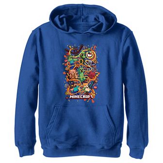Boys 8-20 Minecraft Character And Item Collage Hoodie