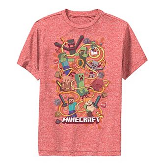 Boys 8-20 Minecraft Character And Item Collage Graphic Tee