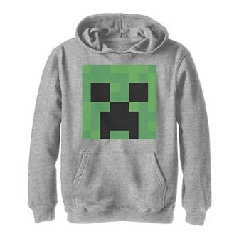 Boys 8-20 Minecraft Creeper Big Head Portrait Hoodie
