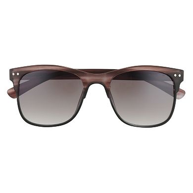 Men's Dockers® 53mm Gray Rectangular Gradient Sunglasses