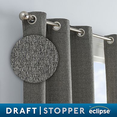eclipse Carter Draftstopper Grommet Window Curtain Set