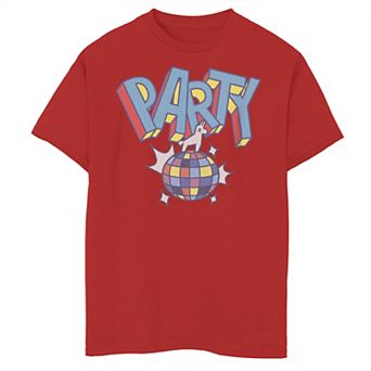 Boys 8-20 Fortnite Party Disco Ball Portrait Graphic Tee