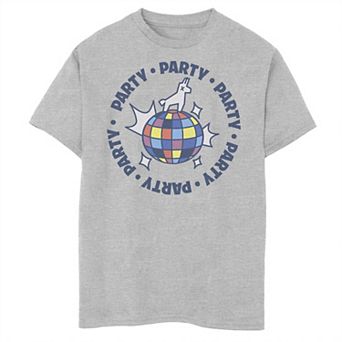 Boys 8-20 Fortnite Party Llama Disco Ball Portrait Graphic Tee