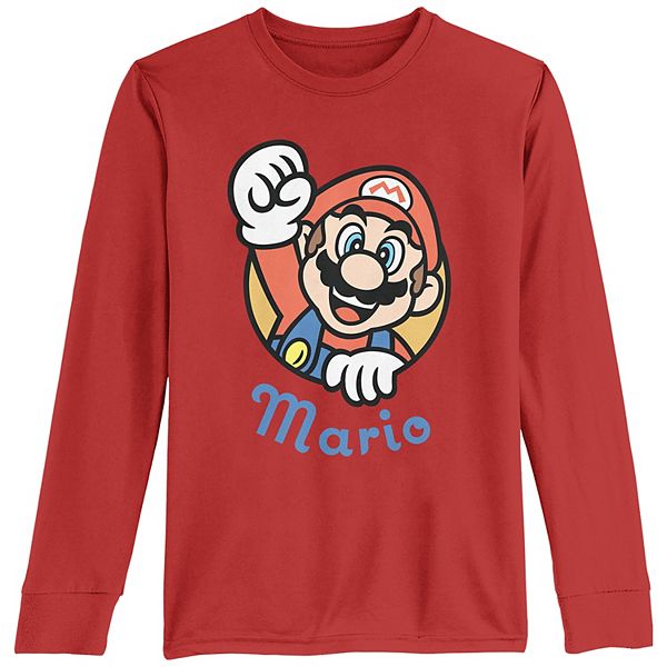 Boys 8-20 Nintendo Super Mario Heart Portrait Long-Sleeve Graphic Tee