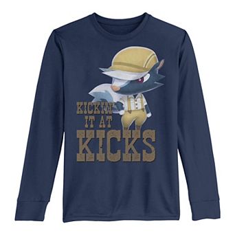 Boys 8-20 Nintendo Animal Crossing Kicking It At Kicks Long-Sleeve Graphic Tee