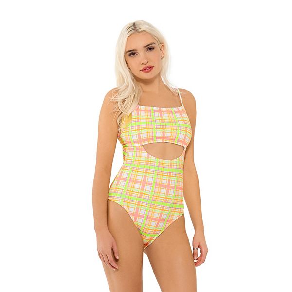 Yellow gingham deals one piece swimsuit