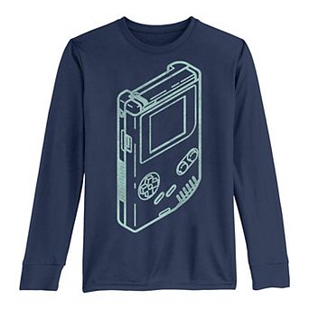 Boys 8-20 Nintendo Gamer Boy Red Outline Long-Sleeve Graphic Tee