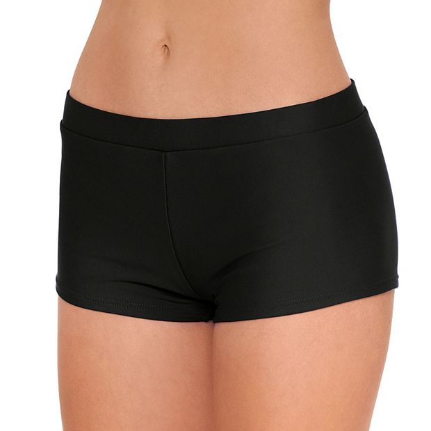 Juniors' Ninety-Nine° Boyshort Swim Bottoms