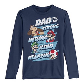 Boys 8-20 Nintendo Super Mario Dad You Are Long-Sleeve Graphic Tee