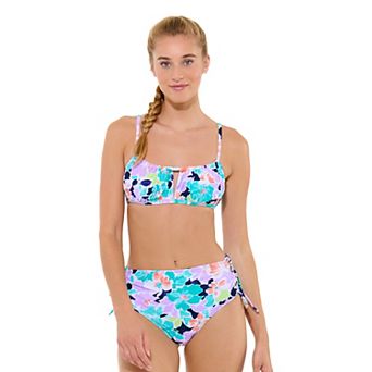 Juniors' Ninety-Nine° Shirred Bikini Swim Top