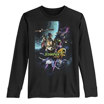 Boys 8-20 Nintendo Star Fox Zero Space Battle Poster Long-Sleeve Graphic Tee