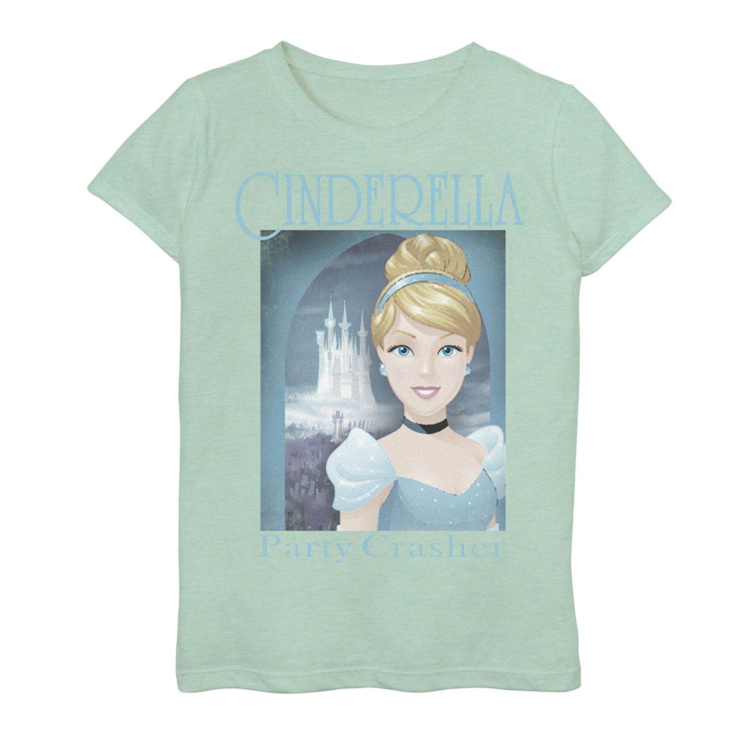 Image for Disney Girls 7-16 Cinderella With Castle Background Party Crasher Graphic Tee at Kohl's.