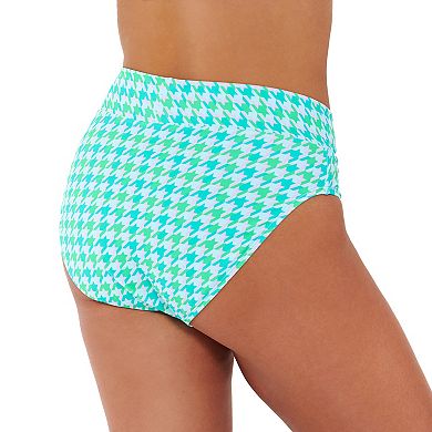 Juniors' Plus Size Ninety-Nine Degrees High-Waist Cheeky Swim Bottoms