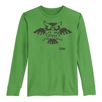 Boys 8-20 Nintendo Legend Of Zelda Links Awakening Owl Glyph Portrait Long-Sleeve Graphic Tee