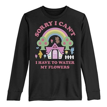 Boys 8-20 Animal Crossing Sorry I Can't I Have To Water My Flowers Long-Sleeve Graphic Tee