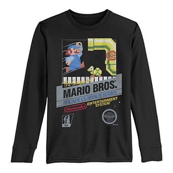 Boys 8-20 Super Mario Bros. Arcade Series Classic Cover Long-Sleeve Graphic Tee