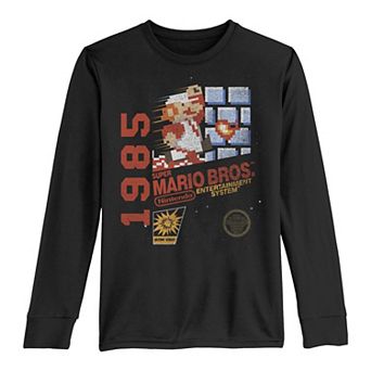 Boys 8-20 Super Mario 1985 Retro Cover Long-Sleeve Graphic Tee