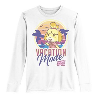 Boys 8-20 Animal Crossing New Horizons Isabelle Vacation Mode Long-Sleeve Graphic Tee
