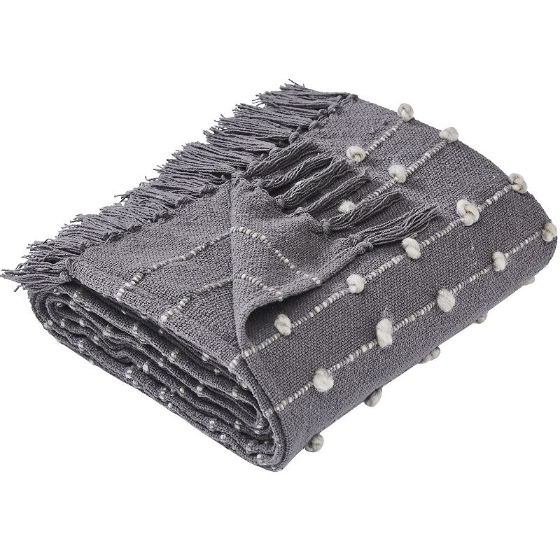 Modern Threads Cotton Rich Throw Blanket, Grey