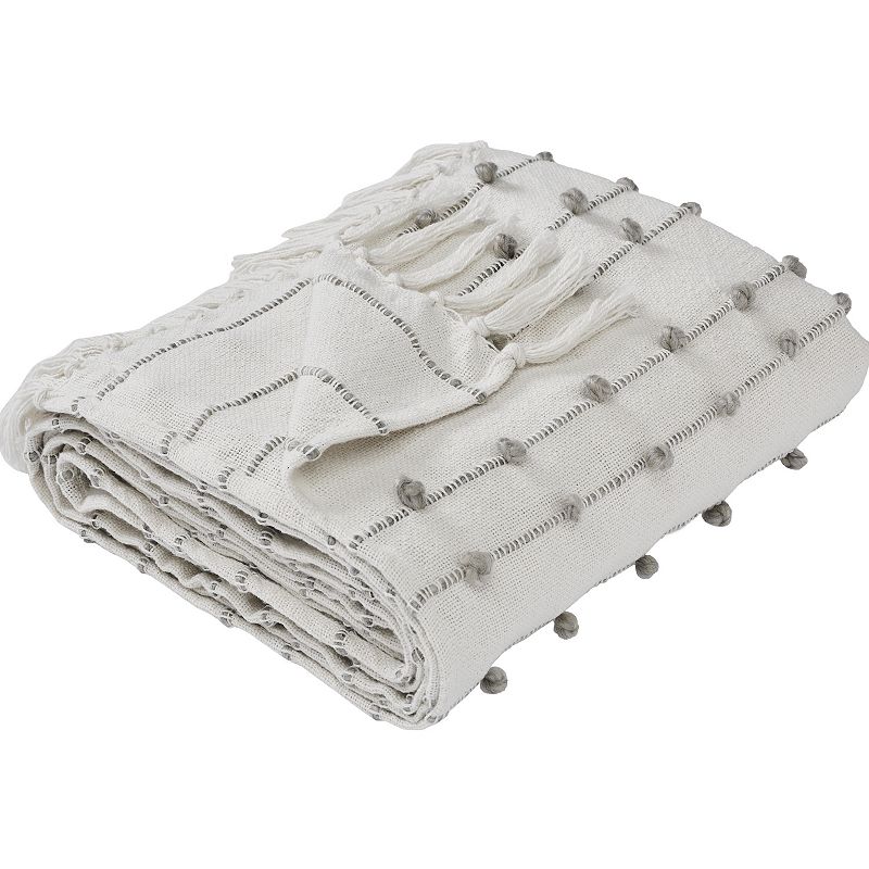 Modern Threads Cotton Rich Throw Blanket, White