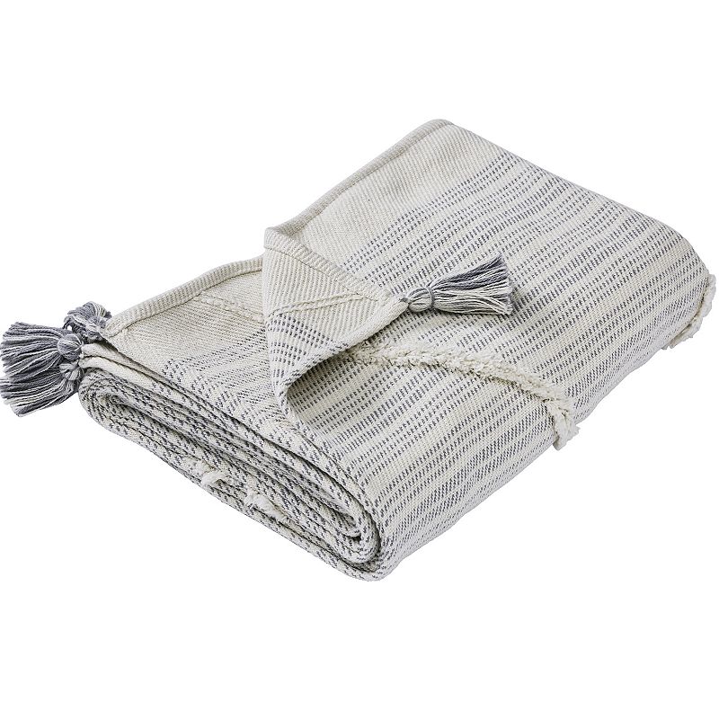 Modern Threads Cotton Throw Blanket, Grey