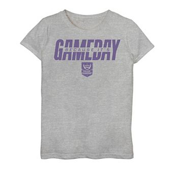 Girls 7-16 ESPN College GameDay Because It's GameDay Purple Logo Graphic Tee