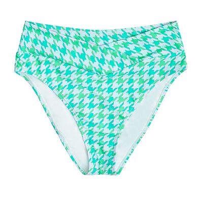 Juniors' Ninety-Nine Degrees High-Waist Cheeky Swim Bottoms