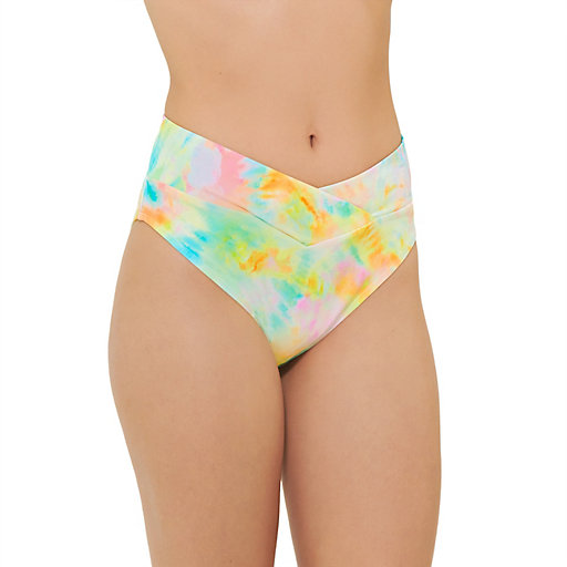 Womens High Waist Bikini Bottoms Ruched Swimsuit Tankini Briefs Beach Shorts LC 