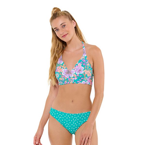 Juniors' Ninety-Nine° Puff Sleeve Bikini Swim Top