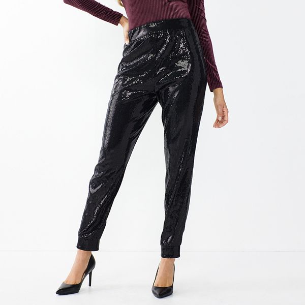 Women's Cara Santana x Nine West Sequin Jogger Pants