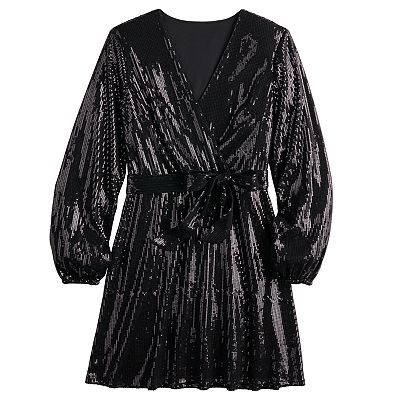 Women's Cara Santana x Nine West Sequin Faux-Wrap Dress