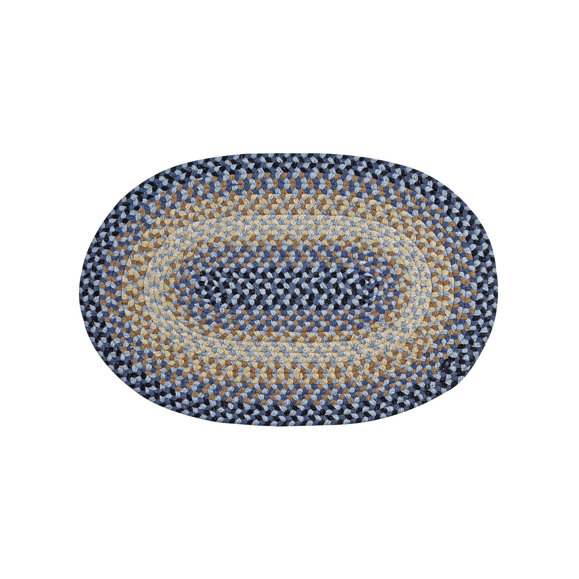 Better Trends Woodbridge Braided Wool Rug, Blue