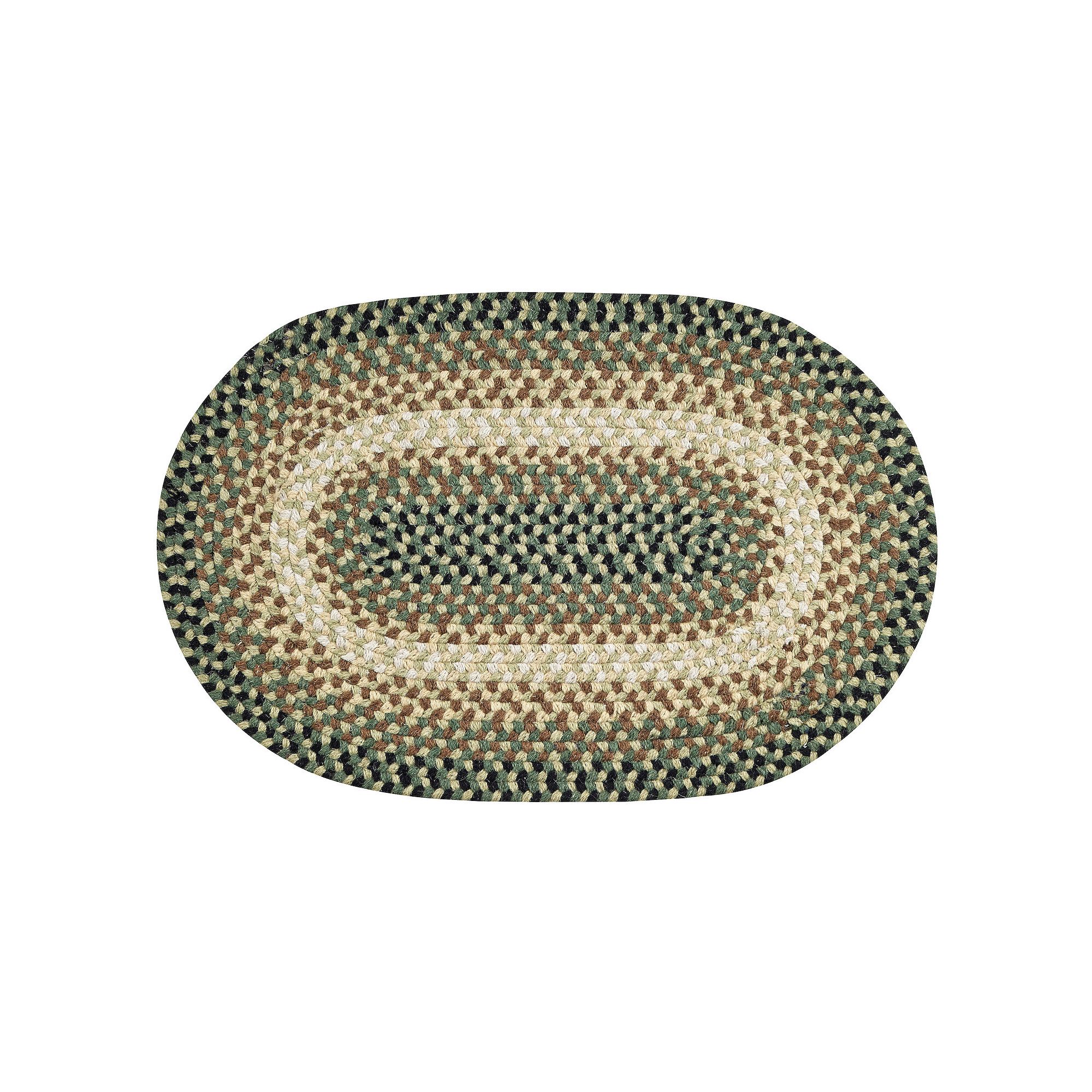 Better Trends Woodbridge Braided Wool Rug, Green