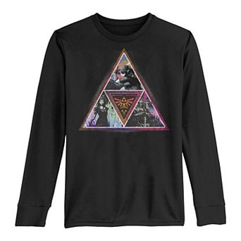 Boys 8-20 Legend of Zelda Triforce Summer Sesh Colors Long-Sleeve Graphic Tee