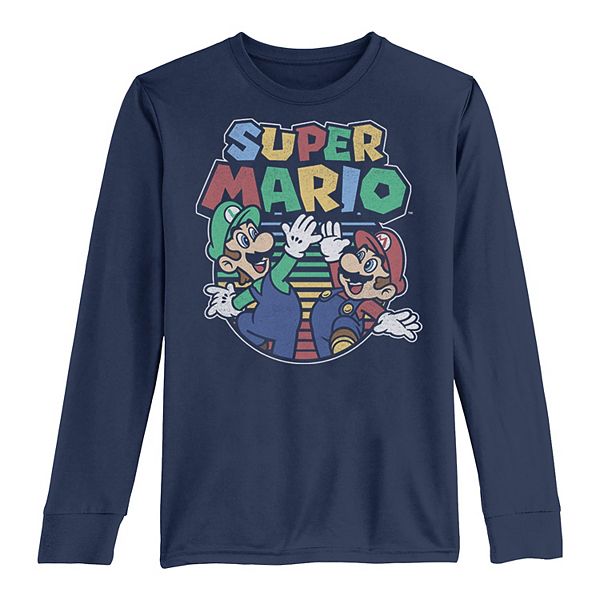 Boys 8-20 Nintendo Mario And Luigi High Five Long-Sleeve Graphic Tee