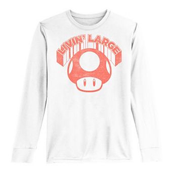 Boys 8-20 Super Mario Mushroom Livin' Large Long-Sleeve Graphic Tee