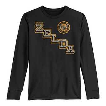Boys 8-20 Nintendo The Legend Of Zelda Varsity Style Zelda Crest Long-Sleeve Graphic Tee