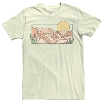 Juniors' Trendy Modern Line Scape Boyfriend Tee