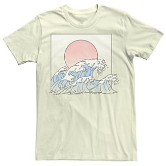 Juniors' Trendy Beach Waves Boyfriend Tee